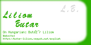 liliom butar business card